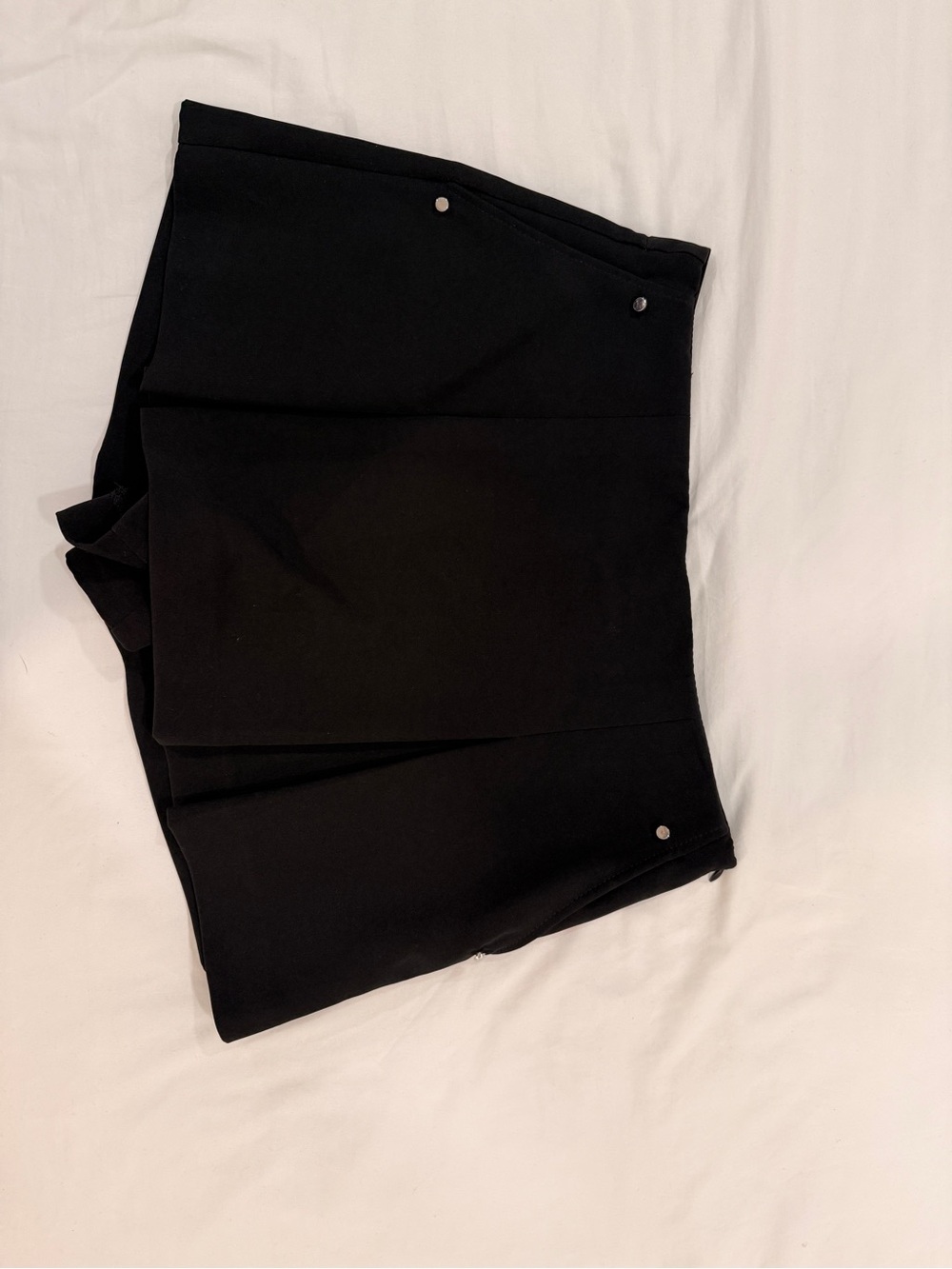 Zara Black Women's Short Skort with Snap Details
